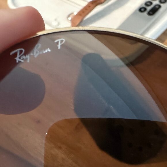 Like New! Custom Gold Round Metal Ray-Bans - Polarized! main image 7